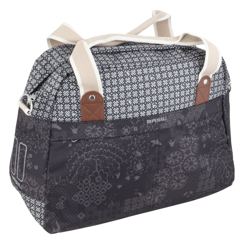 Basil Boheme CarryAll Pannier Bag Hook-On 18.6x6.7x12.2' 1098 c.i. Grey