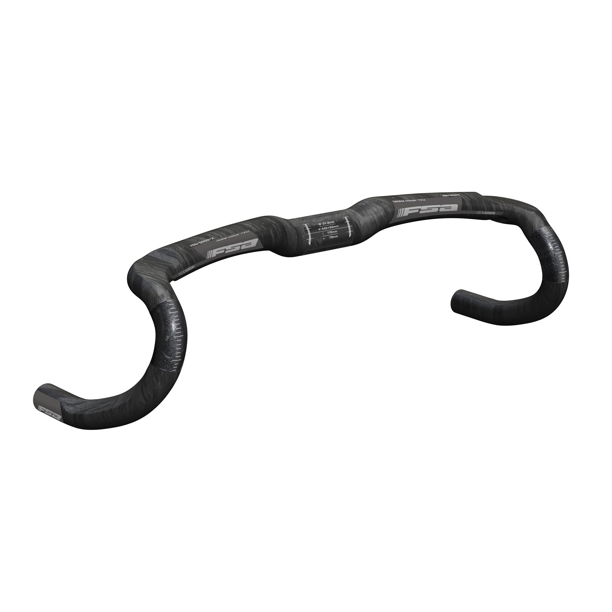 FSA Full Speed Ahead K-Wing AGX Drop Handlebar - Carbon 31.8mm 46cm Carbon